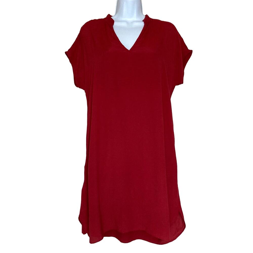 Madewell Bicoastal Dress Cap Sleeve Pockets Swing Shirt Tunic V Neck Size XS NWT